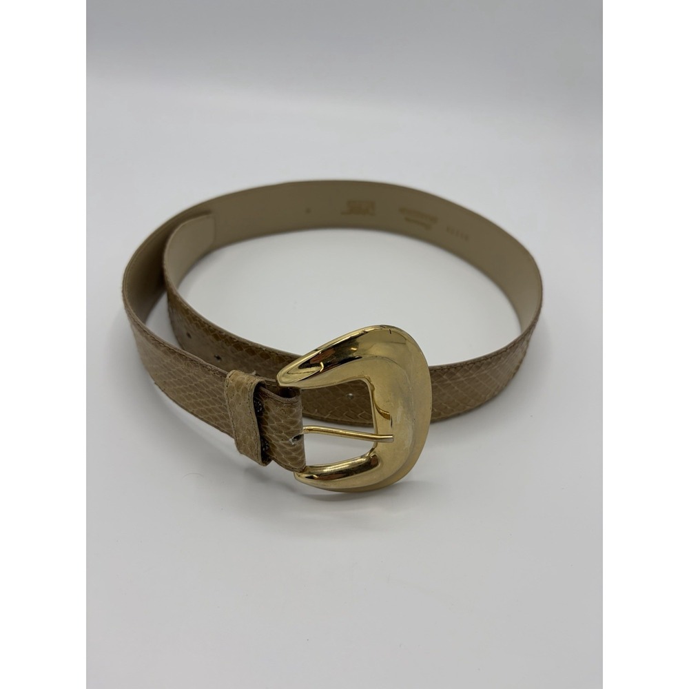 VINTAGE DAME BELT & BAGS WOMEN GENUINE SNAKE SKIN LEATHER BELT SIZE M
